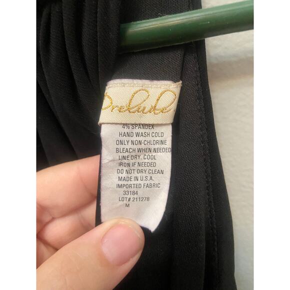 Prelude women’s black and print romper size medium - Picture 6 of 9